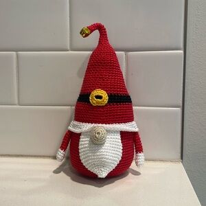 Handcrafted Santa Gnome Seasonal Christmas Crochet Decor Winter